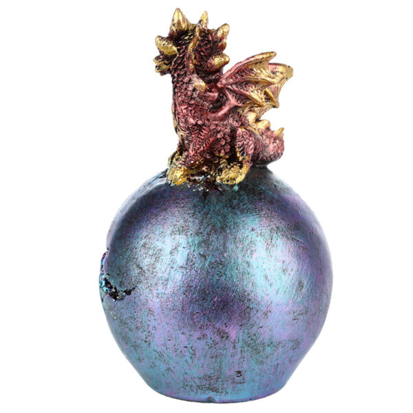 DRG505_007 Geode Egg LED Baby Dragon Figurine