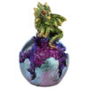 DRG505_009 Geode Egg LED Baby Dragon Figurine