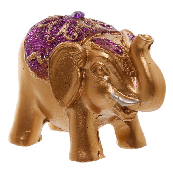 ELE09_004 Cute Mini Collectable Glitter Elephant