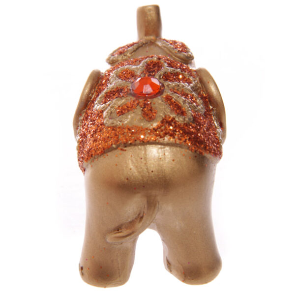 ELE09_007 Cute Mini Collectable Glitter Elephant