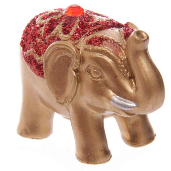 ELE09_008 Cute Mini Collectable Glitter Elephant
