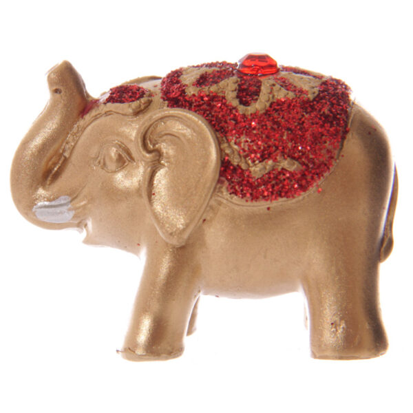 ELE09_009 Cute Mini Collectable Glitter Elephant