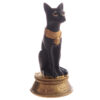 ESP10_001 Decorative Small Black and Gold Bast Egyptian Figurine