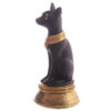 ESP10_002 Decorative Small Black and Gold Bast Egyptian Figurine