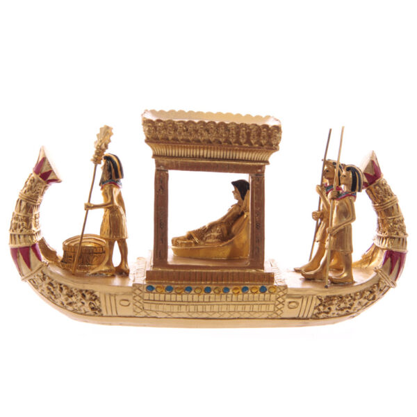 ESP12_003 Decorative Gold Egyptian Canopy Boat