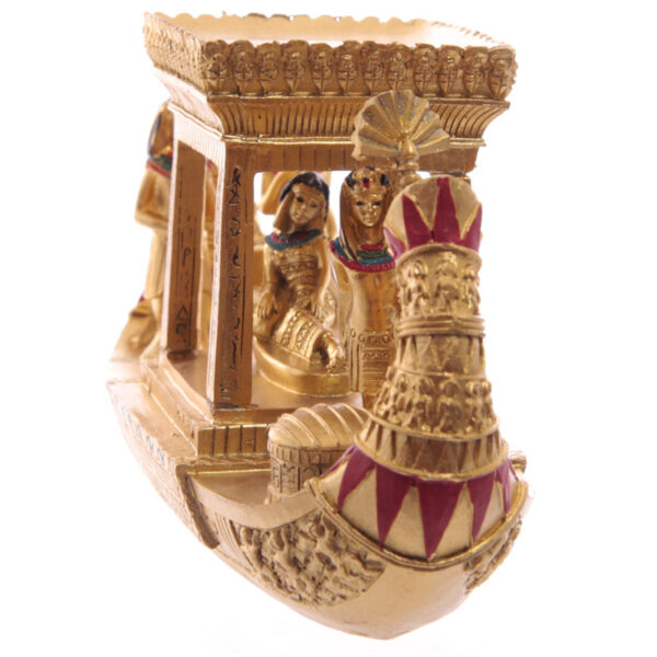 ESP12_005 Decorative Gold Egyptian Canopy Boat