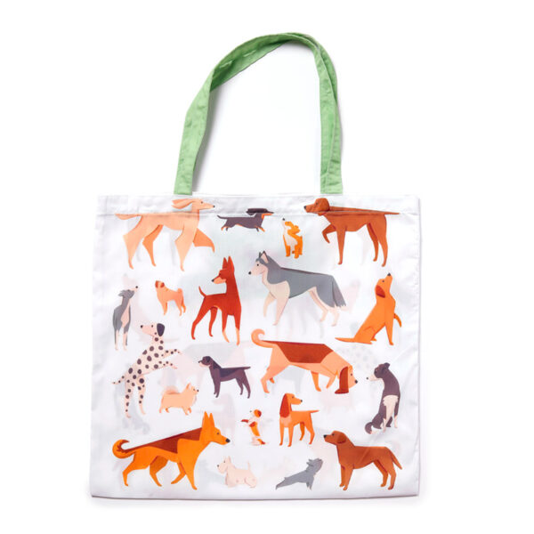 Handy Foldable RPET Shopping Bag - Barks Dog