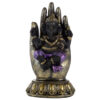 GAN13_001 Decorative Purple Gold & Black Ganesh - In Hand