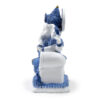 Decorative White & Blue Thai Buddha - Meditation