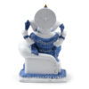 Decorative White & Blue Thai Buddha - Meditation