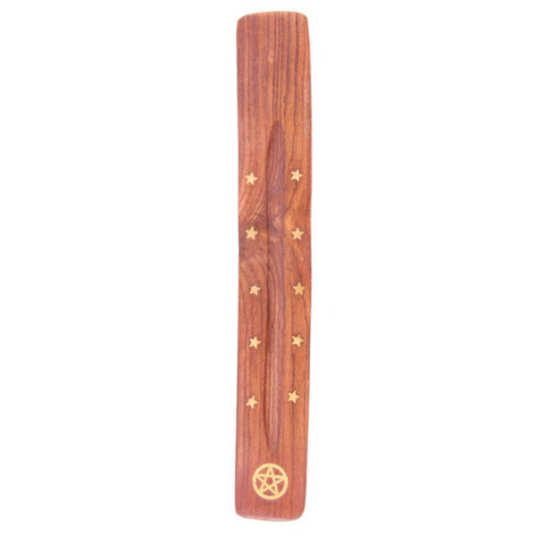 IF162_001 Decorative Sheesham Wood Ashcatcher with Pentagram