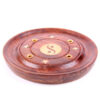 IF166_002 Decorative Sheesham Wood Round Yin Yang Ashcatcher