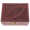 IF188_003 Decorative Sheesham Wood Carved Compartment Box Medium