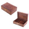 IF189_001 Decorative Sheesham Wood Carved Compartment Box Large