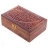IF189_002 Decorative Sheesham Wood Carved Compartment Box Large