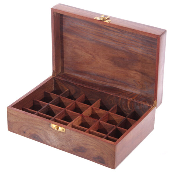 IF189_004 Decorative Sheesham Wood Carved Compartment Box Large