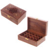 IF192_001 Decorative Sheesham Wood Floral Compartment Box Large