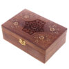 IF192_002 Decorative Sheesham Wood Floral Compartment Box Large