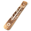 IF229_002 Decorative Sun Wooden Ashcatcher Incense Sticks Burner