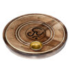 Mango Wood Round Flower of Life Ashcatcher Incense Sticks & Cones Burner