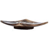 IF237_002 Mango Wood Square Carved Flowers Ashcatcher Incense Sticks Burner