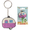KEY129_001 PVC Keyring - Caravan Key Cover