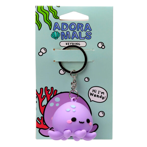 KEY277_001 3D PVC Keyring - Adoramals Wendy the Octopus
