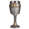 KN187_001 Collectable Decorative Medieval Helmet and Chain Mail Goblet