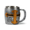 KN213_001 Decorative Tankard - Silver and Gold Medieval Knight