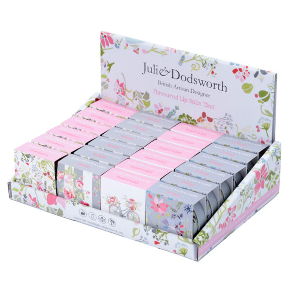 LIP146_002 Lip Balm in a Tin - Julie Dodsworth Pink Floral