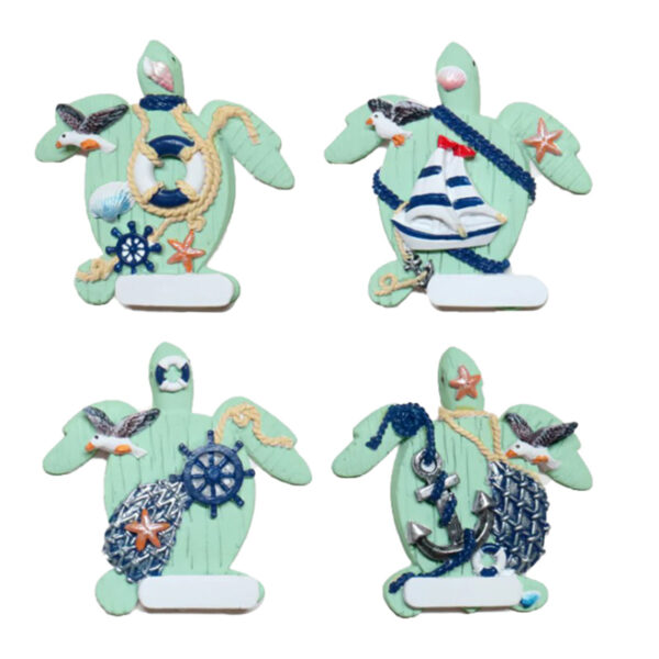 MAGN240_001 Hand Painted Souvenir Seaside Magnet - Nautical Turtle