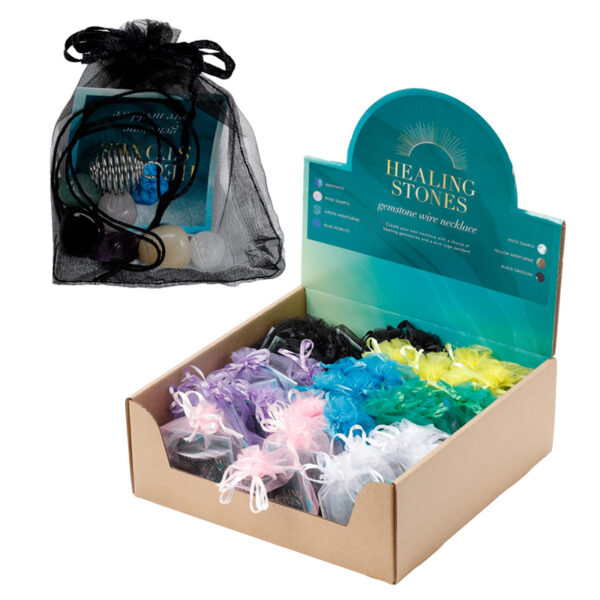 MIN22_002 Gemstone Necklace Kit with Assorted Stones