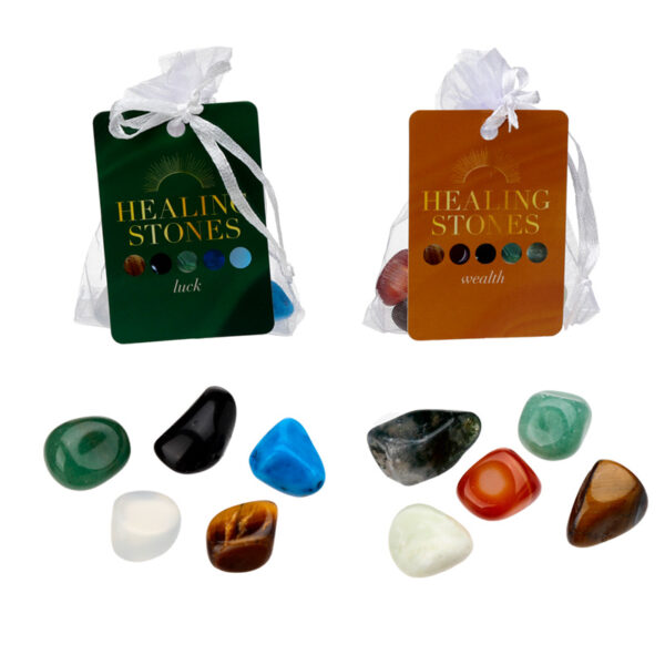 MIN36_002 Set of 5 Luck & Wealth Stones