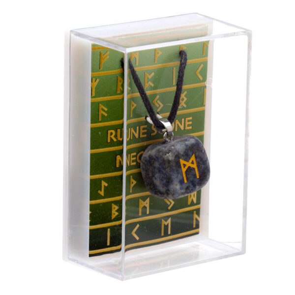 MIN44_008 Gemstone Rune Necklace