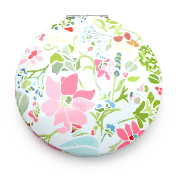 MIRR64_006 Compact Mirror - Julie Dodsworth Pink Floral