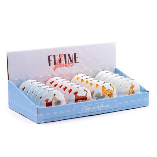 MIRR72_001 Compact Mirror - Feline Fine Cats