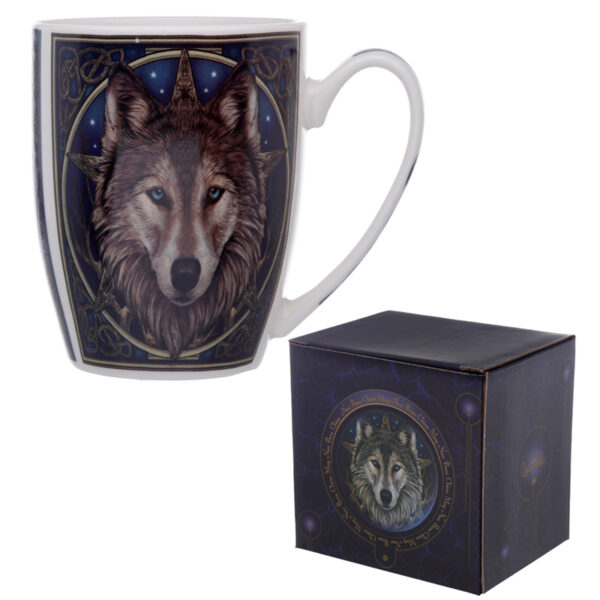 Porcelain Mug - Fantasy Wolf Head Design