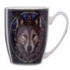 MULP05_002 Porcelain Mug - Fantasy Wolf Head Design