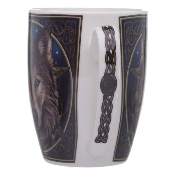 MULP05_005 Porcelain Mug - Fantasy Wolf Head Design