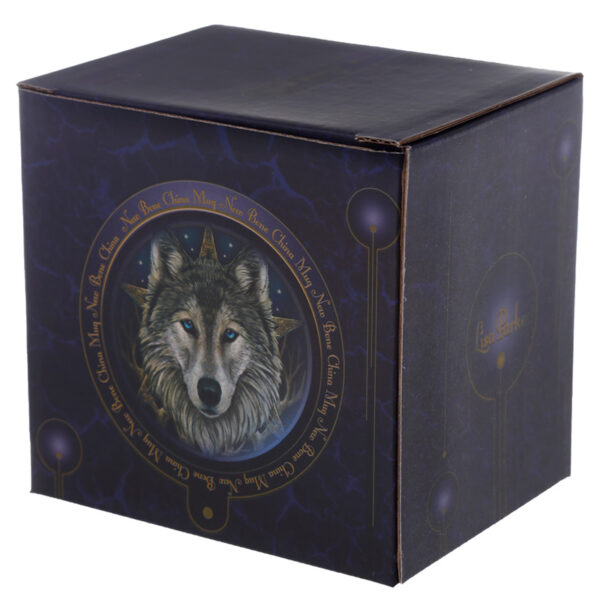MULP05_006 Porcelain Mug - Fantasy Wolf Head Design
