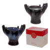 OB176_001 Ceramic Hands Design Dark Glazed Oil Burner