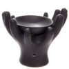OB176_005 Ceramic Hands Design Dark Glazed Oil Burner