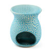 OB230_007 Ceramic Crackled Glaze Cut Out Pattern Oil Burner