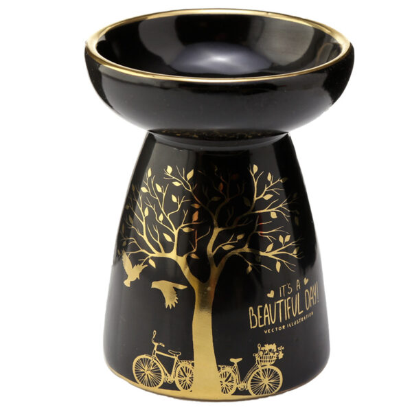 Ceramic Metallic Gold Tree Eden Oil and Wax Burner