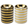 OB339_001 Ceramic Metallic Gold Stripe Eden Oil Burner