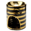 OB339_003 Ceramic Metallic Gold Stripe Eden Oil Burner