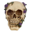 SK123B_003 Gothic Skull Decoration with Purple Roses