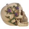 SK123B_004 Gothic Skull Decoration with Purple Roses