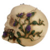 SK123B_005 Gothic Skull Decoration with Purple Roses