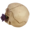 SK123B_009 Gothic Skull Decoration with Purple Roses